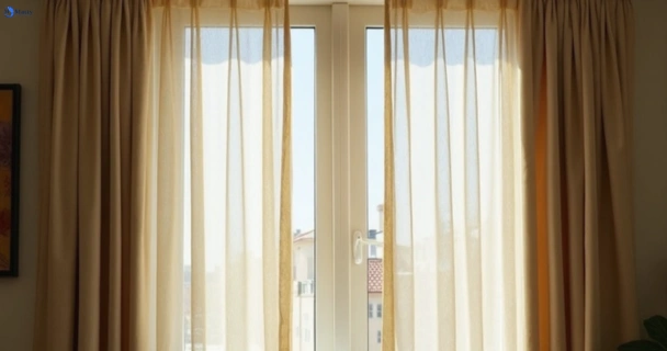 Dusty and dull curtains in yallah-nsw before steam cleaning